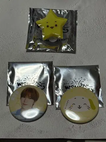 료 NCT WISH 팬미팅 캔뱃지 반지 라이트 3개 세트