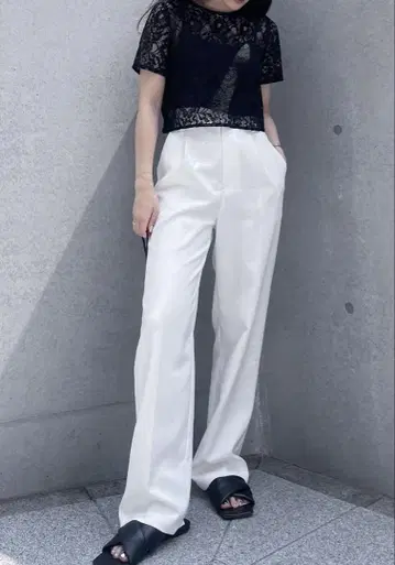 마스퀼린 팬츠 테이퍼드 팬츠 와이드 팬츠 턱 와이드 팬츠