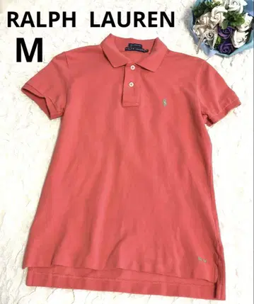 Ralph Lauren 살몬 핑크 반팔 피케 셔츠 M 사이즈 RL06