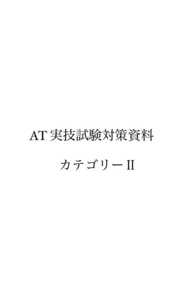 AT 실기 시험 대책 자료 카테고리 II