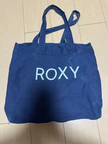 록시 네이비 에코백 로고
