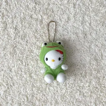 산리오 헬로키티 변신 개구리 마스코트 봉제 인형 키링