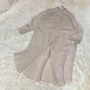 무인양품 MUJI 스탠드 카라 셔츠 원피스 XL 빅 사이즈