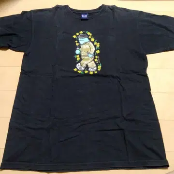 Krooked 캐릭터 프린트 티셔츠 블랙