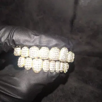 해외 래퍼 착용 cz 다이아 그리즈 gold
