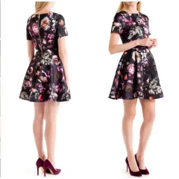 TED BAKER 테드 베이커 꽃무늬 섀도우 플로럴 원피스 0