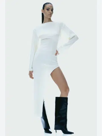 H&M 비대칭 리브 원피스
