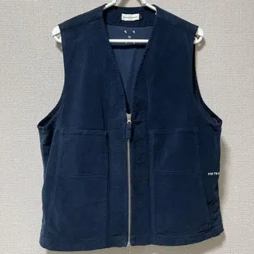 POP TRADING COMPANY 네이비 지퍼 베스트