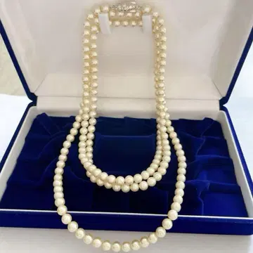 고급스러운 롱 펄 목걸이 silver925