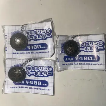 테니스의 왕자님 학교 휘장 버튼 키링 루돌프 가챠가챠