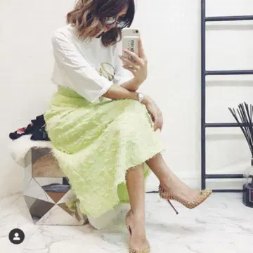 새상품급 거울 나인 스커트