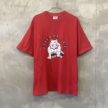 M&O knits PITBULL GYM 2001년 티셔츠 핏불 개
