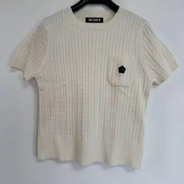 MARY QUANT 데이지 원 포인트 반팔 풀오버