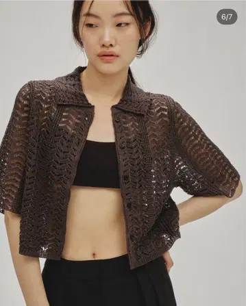 오늘의 레이스 니트 셔츠