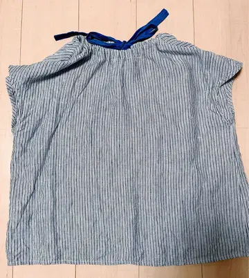 포그린워크 fog linen work 스트라이프 패턴 반팔 상의