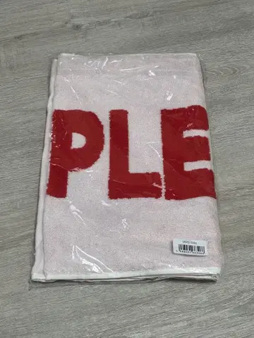 타월 화이트 레드 레터 PEOPLE1
