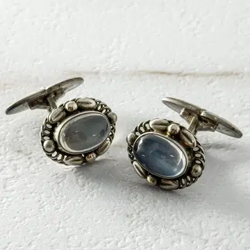 GEORG JENSEN 커프스 커프스 링크 17 문스톤 실버