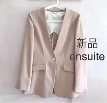 새상품 ensuite 엔스위트 노카라 자켓