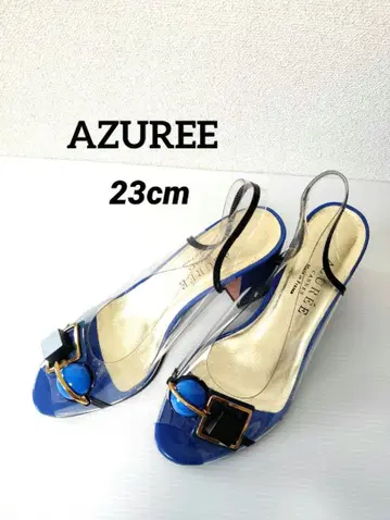 AZUREE 파랑 클리어 샌들 23cm