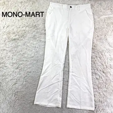 MONO-MART 화이트 칼라 부츠 컷 캐주얼 팬츠