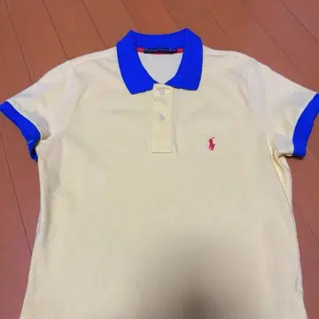 Ralph Lauren 반팔 피케 셔츠 M 노랑/파랑