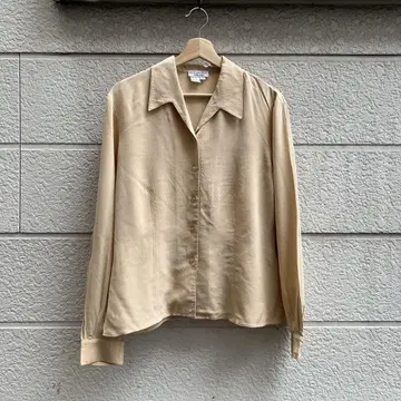 USED USA 구제 의류 오픈 카라 셔츠 실크 셔츠 오픈 카라 빈티지