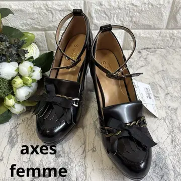 axes femme 엑시즈팜 비트 로퍼 힐 펌프스 23.5
