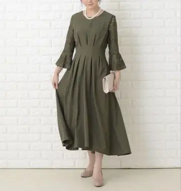 Lace Ladies 포멀 드레스 카키