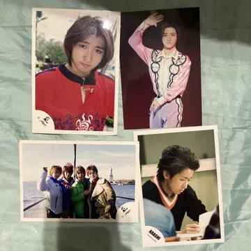 ARASHI 오노 사토시 사진 세트 4장 사인 포함