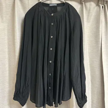 Theory Luxe 블랙 긴팔 블라우스
