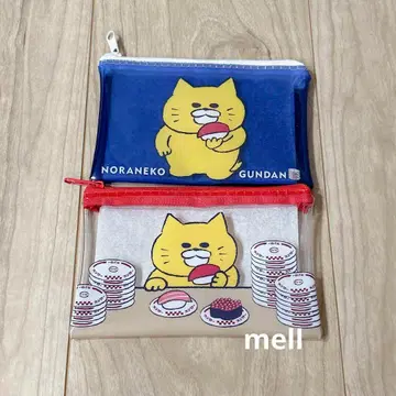 노라네코 군단 스시로 지퍼 파우치