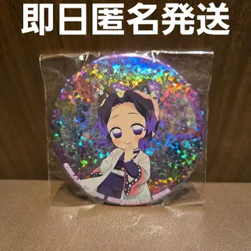 남코 한정판 귀멸의 칼날 옻칠 장 홀로그램 캔뱃지 코쵸우 시노부