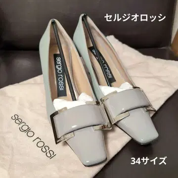 미사용 새상품 sergio rossi 그레이 펌프스 6cm 힐