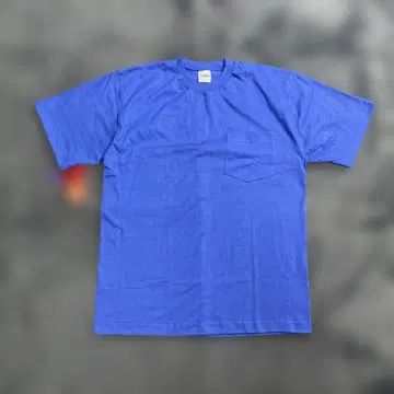 camber 캠버 무지 티셔츠 USA제 택 포함 포켓 티 블루