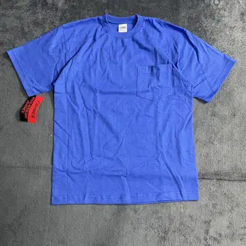 camber 캠버 무지 티셔츠 USA제 택 포함 포켓 티 블루