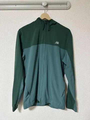 New Balance 뉴발란스 우븐 풀 집업 자켓 다크 그린 S