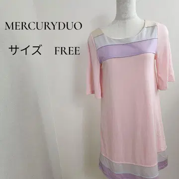 MERCURYDUO 파스텔 절개 원피스 핑크 F 158