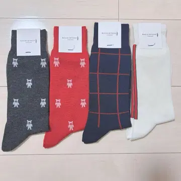MACKINTOSH LONDON 남성용 삭스 4켤레 세트 25-27cm