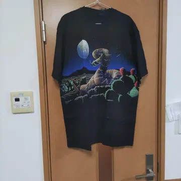 미사용 새상품 양면 프린트 Habitat 90s 하비타트 뱀 티셔츠
