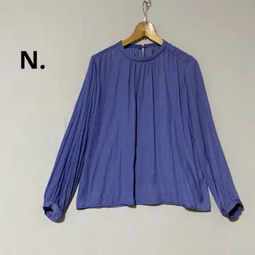N. Natural Beauty Basic 옷깃 개더링 블라우스 M
