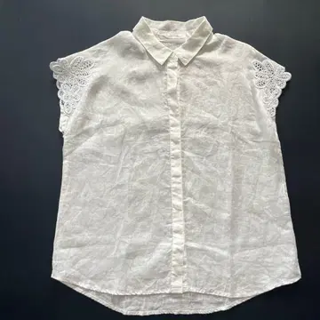 두클라쎄 DoCLASSE 꽃무늬 자수 린넨 블라우스 비욘드 셔츠 L