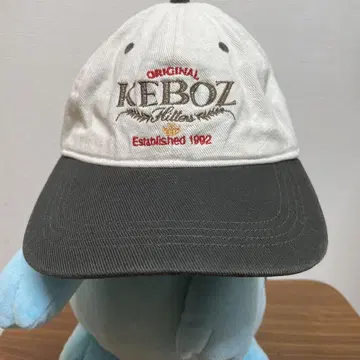 KEBOZ 야구 모자 화이트/다크 그레이