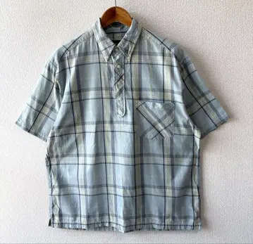 Eddie Bauer 체크 풀오버 반팔 버튼 다운 셔츠 00s
