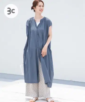 URBAN RESEARCHDOORS 보일 개더 프렌치 슬리브 원피스