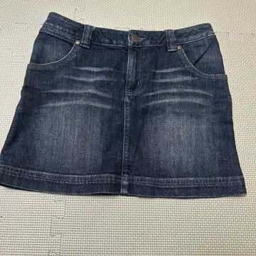 라코스테 다크 데님 타이트 미니 스커트 38