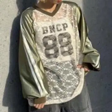CIAOPANIC 레이스 도킹 풋볼 티셔츠