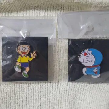 도라에몽 진구(노비타) 핀 배지 2개 세트 후지코 f 후지오 뮤지엄