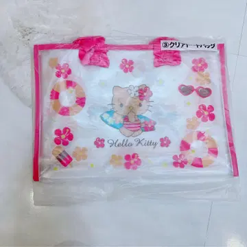 미사용 새상품 미개봉 헬로키티 복권 일광화상 키티 클리어 토트백