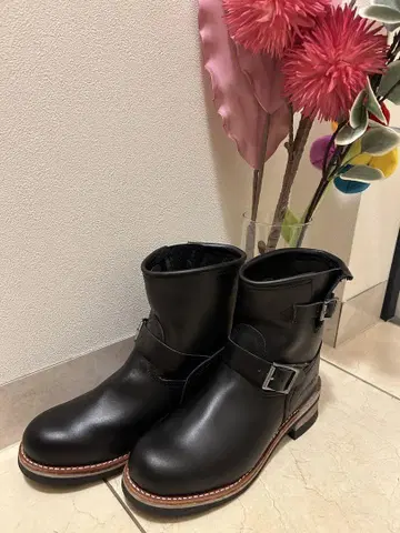 아비렉스 블랙 가죽 엔지니어 부츠 26cm