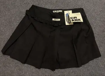 CRANK 네이비 다크 블루 플리츠 스커트